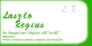 laszlo regius business card